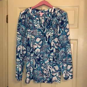 Beautiful blues…Lilly Pulitzer Elsa blouse